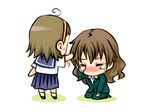  =_= chibi closed_eyes edasaki_banri kiyama_harumi long_hair multiple_girls piku school_uniform serafuku short_hair tears to_aru_kagaku_no_railgun to_aru_majutsu_no_index 