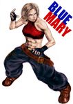  baryan belt blonde_hair blue_eyes blue_mary boots delete_me delete_request fingerless_gloves gloves king_of_fighters midriff muscle tank_top 