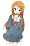  blazer hair_ornament hairclip ixy jacket kousaka_kirino long_hair ore_no_imouto_ga_konna_ni_kawaii_wake_ga_nai school_uniform skirt solo 