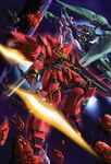  axe gundam gundam_unicorn highres kshatriya mecha no_humans sinanju space unicorn_gundam weapon 