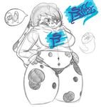  2016 anthro banana big_breasts breasts clothed clothing digital_media_(artwork) female food fruit ghostdonut hair lagomorph mammal rabbit sketch solo succ_pappy text thong 