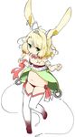  1girl animal_ears blonde_hair bowtie bunny_ears character_request copyright_request detached_collar earring female navel panties sidelocks simple_background solo white_background yagami_eiichi 