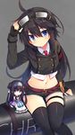  chibi chiri_(atlanta) japanese_clothes thighhighs uniform 