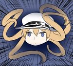  alien blew_andwhite blonde_hair blue_eyes commentary_request graf_zeppelin_(kantai_collection) hair_between_eyes hallway hat kantai_collection kraken monster parody peaked_cap rathtar science_fiction solo space_craft spacecraft_interior star_wars star_wars:_the_force_awakens 