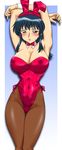 animal_ears bare_legs blush breasts bunny_girl bunnysuit cleavage erect_nipples female fujimura_shizuru highres large_breasts legs shinkon_gattai_godannar!! ta152_(graf_zeppelin) 
