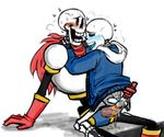  &lt;3 &lt;3_eyes after_sex animated_skeleton blush bone clothed clothed_sex clothing cum fontcest incest magic_penis male male/male panting papyrus_(undertale) penis sans_(undertale) sex skeleton tongue tongue_out undead undertale unknown_artist video_games 