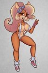  anthro bandicoot big_breasts bikini breasts cleavage clothed clothing coco_bandicoot crash_bandicoot_(series) female mammal marsupial sexy_doll skimpy sling_bikini solo swimsuit video_games 