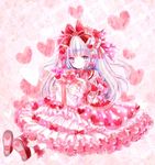  :| ankle_ribbon blue_eyes blue_hair blush bow box closed_mouth commentary_request dress expressionless frills gift gift_box hair_bow hair_ornament hair_ribbon heart heart_background heart_print heterochromia himemurasaki holding holding_gift lolita_fashion long_hair looking_at_viewer multicolored_hair original pink pink_eyes pink_hair pocketland polka_dot polka_dot_dress ribbon sitting solo sweet_lolita two_side_up 