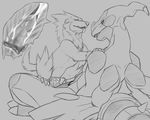  2016 animal_genitalia animal_pussy black_and_white blush canine canine_pussy claws cowgirl_position cum cumshot digital_drawing_(artwork) digital_media_(artwork) dragon duo ejaculation erection female fur grey_background internal larger_male legendary_pok&eacute;mon male male/female male_penetrating mammal manectric monochrome nintendo on_top open_mouth orgasm penetration penis pok&eacute;mon pussy quadruped sex side_view simple_background size_difference size_play sketch smaller_female tapering_penis tongue tongue_out vaginal vaginal_penetration video_games yaroul zekrom 