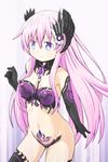  bad_id bad_pixiv_id bare_shoulders blue_eyes blush breasts dark_persona elbow_gloves gloves hair_ornament highres long_hair navel nepgear nepnep_connect:_chaos_chanpuru neptune_(series) open_mouth pink_hair purple_hair purple_sister purple_sister_(chaos_form) symbol-shaped_pupils tattoo zipper 