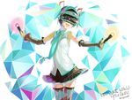 :d anniversary aqua_hair artist_name character_name commentary_request daigoman detached_sleeves hatsune_miku necktie open_mouth outstretched_arms playstation_vr skirt smile solo spread_arms thighhighs twintails virtual_reality vocaloid 