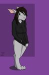  brown_hair clothed clothing female green_eyes hair jumper lagomorph mammal rabbit simple_background solo zenx 