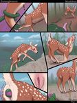  anus blush cervine comic deer feral mammal monster mushbun open_mouth pussy pussy_juice tongue tongue_out 