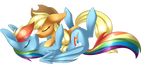  2016 alpha_channel applejack_(mlp) duo equine female female/female friendship_is_magic horse kissing mammal my_little_pony pegasus pony rainbow_dash_(mlp) scarlet-spectrum wings 