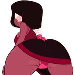  2016 alien black_hair blushmallet cartoon_network clothed clothing eyewear female fingers fusion garnet_(steven_universe) gem gem_(species) glasses hair low_res not_furry red_skin steven_universe swimsuit 