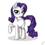  blue_eyes cutie_mark equine eyelashes female feral friendship_is_magic fur hooves horn mammal michellka my_little_pony open_mouth purple_fur rarity_(mlp) simple_background solo standing tongue unicorn white_background 