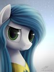  ambiguous_gender blue_hair detailed equine fan_character feral green_eyes hair horse long_hair looking_at_viewer mammal michellka my_little_pony pony smile solo 