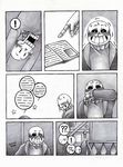  ! &lt;3 ? animated_skeleton blood blush bone book butt clothing comic dialogue fontcest male monochrome nosebleed papyrus_(undertale) sans_(undertale) skeleton star sweat undead undertale unknown_artist video_games yoga 