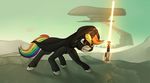  equine fan_character horse jedi mammal marsminer my_little_pony pony rainbow_heart star_wars 
