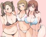  :o adapted_costume arakure areola_slip areolae bare_shoulders belly bikini blue_eyes blush breasts brown_eyes brown_hair cleavage collarbone commentary_request covered_nipples cowboy_shot green_eyes gundam gundam_build_fighters gundam_build_fighters_try halter_top halterneck hoshino_fumina kamiki_mirai large_breasts leaning_forward long_hair looking_at_viewer love_handles muffin_top multiple_girls navel plump ponytail sazaki_kaoruko side-tie_bikini sideboob size_difference skindentation smile stomach swimsuit twintails underboob 