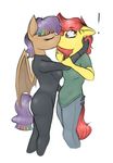  anthro equine fan_character female female/female horse kissing mammal marsminer my_little_pony pony 