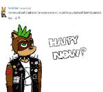  &lt;3 anthro badge_pins canine circle-a clothing collar comment descendents_(band) ear_piercing english_text facial_piercing fox fox_mccloud green_eyes green_hair hair half-closed_eyes jacket leather leather_jacket liberty_spikes looking_at_viewer low_res mammal misfits_(band) mohawk nintendo nose_piercing olicoon ollie_(olicoon) piercing punk raccoon simple_background smile spiked_collar spikes star_fox tattoo text union_jack video_games white_background 