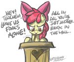  apple_bloom_(mlp) cub earth_pony english_text equine female flutterthrash friendship_is_magic frown hair horse mammal my_little_pony pink_floyd pony red_hair solo text young 