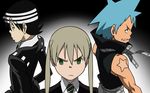  black_star death_the_kid maka_albarn soul_eater tagme 