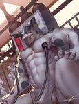  anthro armpits better_version_at_source bovine breast_milking cattle lactating male male_lactation mammal muscular raccoon21 