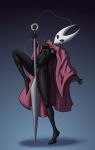  anthro arthropod band-aid bandage breasts clothing cloting convenient_censorship digital_media_(artwork) female hi_res hollow_knight hornet_(hollow_knight) insect nail_(weapon) panties pinup poncho pose shiny simple_background solo standing string underwear za-owl 