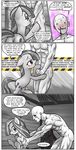  anon bald blood blush butt censored comic covering cutie_mark dialogue duo english_text equine female feral friendship_is_magic fur grey_fur grey_hair greyscale hair hi_res horse human inside looking_back male mammal marble_pie_(mlp) monochrome multicolored_hair muscular my_little_pony nosebleed open_mouth pencils_(artist) pony purple_eyes scrunchy_face standing text tongue two_tone_hair 