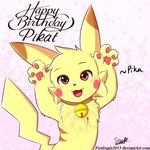  &lt;3 2016 armpits bell birthday blush cute dancing jewelry male necklace nintendo paws pikachu pok&eacute;mon senz smile video_games 