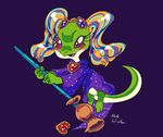  &lt;3 broom gecko gex gex_(series) green_scales hellowinter lizard magic_user reptile scales scalie 