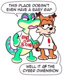  bubsy bubsy_(series) cat feline fur gecko gex gex_(series) green_scales lizard lynx male_pregnancy mammal orange_fur pregnant reptile scales scalie video_games 