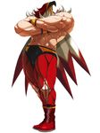  abs ankle_boots bare_chest biceps boots crossed_arms falcoon fatal_fury full_body griffon_mask highres looking_afar looking_away looking_up male_focus mark_of_the_wolves mask muscle official_art pose red_footwear shirtless shoelaces simple_background snk solo spandex the_king_of_fighters the_king_of_fighters_2003 white_background wrestler wrestling_mask wrestling_outfit 