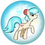  blue_eyes blue_hair coco_pommel_(mlp) cutie_mark equine eyelashes female feral flamevulture17 friendship_is_magic hair hooves mammal my_little_pony nude orb solo 