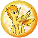  amber_eyes blonde_hair cutie_mark equine feathered_wings feathers flamevulture17 friendship_is_magic fur hair hooves mammal my_little_pony pegasus spitfire_(mlp) spread_wings standing wings wonderbolts_(mlp) yellow_feathers yellow_fur 
