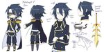  banami_luv blue_hair cape clothing gijinka hair kirby_(series) mask melee_weapon meta_knight nintendo not_furry silver_eyes sword video_games weapon wings yellow_eyes 