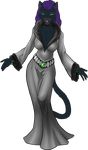  2016 alpha_channel anthro bracelet breasts brown_fur cat catrina_(mlp) claws cleavage clothed clothing dress emerald_(gem) feline female fur gem green_eyes hair hi_res jewelry mammal my_little_pony pencils_(artist) red_hair simple_background slit_pupils solo spread_arms transparent_background 