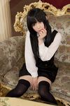  black_hair cosplay inu_boku_secret_service shizuku thighhighs 