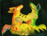  ambiguous_gender bd canine colorful cuddling cute happy hug mammal smile sparkledog 