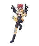  body full green_eye monster_musume_no_iru_nichijou red_hair short_hair weapons yellow_eye zombina 