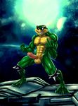  2016 3_toes abs amphibian anthro balls battletoads biceps big_penis bleakcat erection eyewear frog front_view green_skin grin humanoid_penis knee_pads male middle_finger multicolored_skin muscular muscular_male nipples nude pecs penis plantigrade precum quads rash_(battletoads) solo space spikes spread_legs spreading standing sunglasses teeth toes two_tone_skin vein video_games webbed_feet yellow_countershading yellow_skin 
