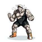  bodysuit boots clenched_hands clenched_teeth dragon_ball dragon_ball_z grin hands_up hat kei-suwabe male_focus muscle peaked_cap sketch smile solo spopovich steam teeth torn_clothes veins white_background 