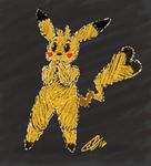  anthro chalk_effect cute female kenrod mammal mouse nintendo pikachu pok&eacute;mon rodent signature slightly_chubby surprise video_games 