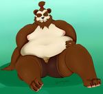  anthro bear beard blizzard breasts brown_fur digital_media_(artwork) facial_hair fur hair looking_at_viewer male mammal moobs navel nipples obese overweight panda pandaren simple_background slightly_chubby smile smirk solo stomach thick_thighs tubby video_games warcraft wide_hips 