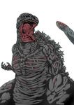  commentary_request fangs godzilla godzilla_(series) kaijuu kamizono_(spookyhouse) monster no_humans open_mouth science_fiction sharp_teeth shin_godzilla simple_background solo spoilers tail teeth white_background 