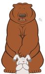  ambiguous_gender bear blood convenient_censorship dakota-bear lagomorph male mammal nosebleed overweight rabbit size_difference 