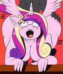  all_fours americananomaly_(artist) anthro big_butt blush breasts butt doggystyle female friendship_is_magic from_behind_position huge_butt male my_little_pony nipples open_mouth princess_cadance_(mlp) sex sweat 