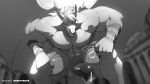  anthro balls dragon erection greyscale horn humanoid_penis licking licking_lips looking_at_viewer male monochrome muscular muscular_male penis precum solo standing tongue tongue_out veiny_muscles werethrope wings 